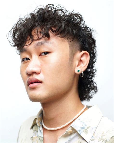 mullet perm asian|asian man with a mullet.